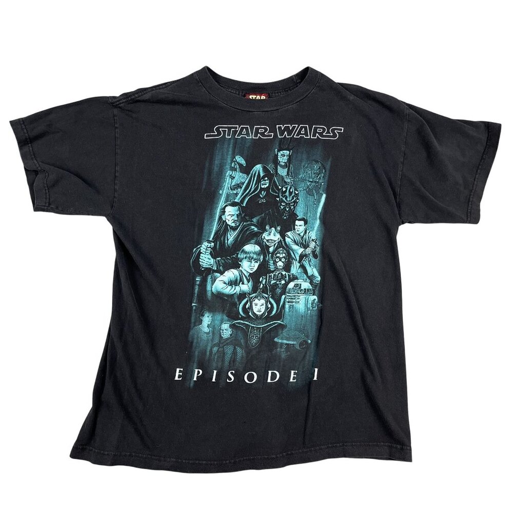 Vintage Star Wars Black Short Sleeve Episode I Graphic Tee